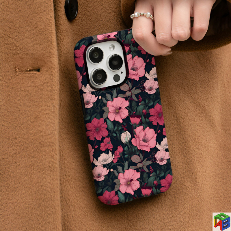 สําหรับ iPhone15/16Promax Feilin 2-in-1 เคสโทรศัพท์สีชมพู camellia กรณี 12/13/14pro ขั้นสูง Double-Layer แฟชั่น 11/12 7/8Plus กรณี