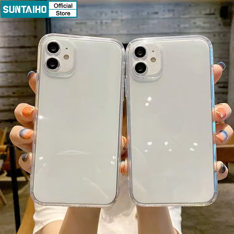 Suntaiho โปร่งใส TPU ซิลิโคนนุ่มเคสโทรศัพท์สี่มุมกันกระแทกถุงลมนิรภัยกล้องสําหรับ Iphone 16 15 14 13 12 11 Pro Max IP 6 7 8 Plus X XS XR XsMax
