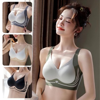 เสื้อชั้นในไร้โครง ไร้ขอบ ทรงสปอร์ตบรา ฟองน้ำบาง เก็บข้าง เก็บทรงได้ดี เนื้อผ้านิ่ม ยืดหยุ่น สวมใส่สบาย พร้อมส่ง
