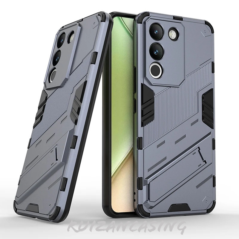 ปลอกสําหรับ Vivo Y200 5G Y 200 2024 เกราะกันกระแทกเคสโทรศัพท์ฝาหลังขาตั้งแม่เหล็กป้องกันการล่มสลายป้องกัน