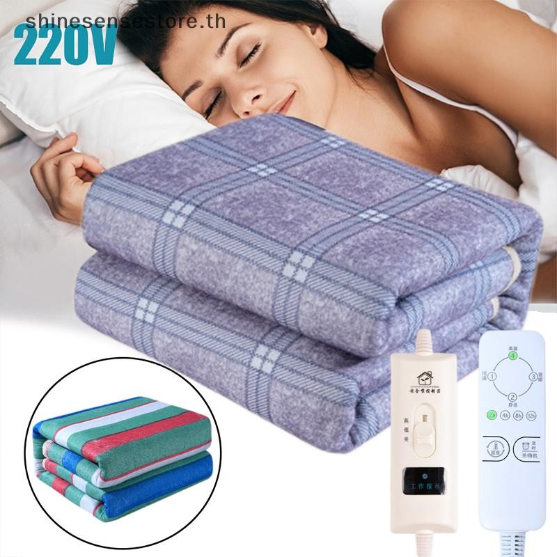 Shine Security Plush ผ้าห่มไฟฟ้า Bed Thermostat ที่นอนไฟฟ้า, ผ้าห่มไฟฟ้านุ่ม, พรมเครื่องทําความร้อนอุ่น, 220V TH