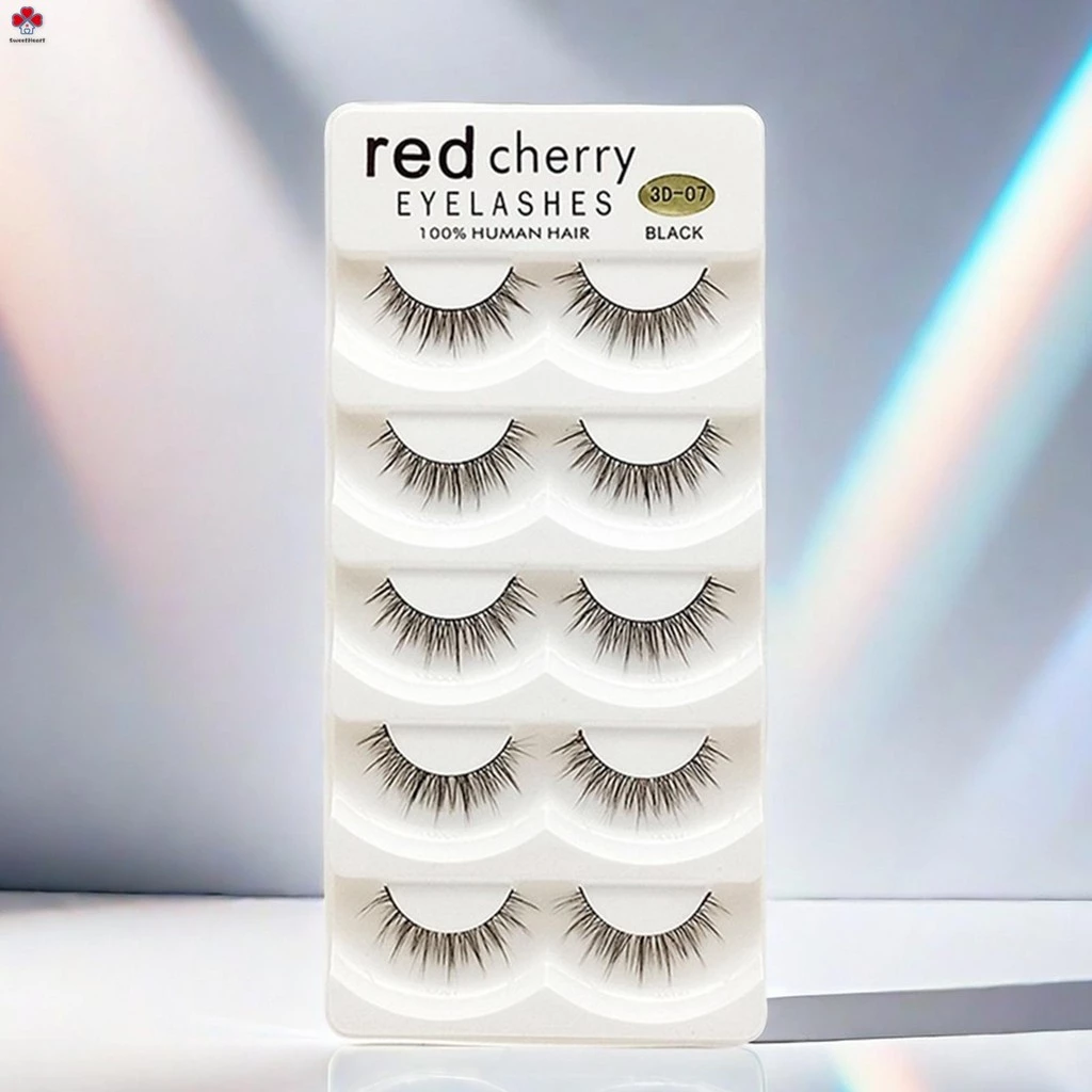Fluffy Comic Eye Wispy Lashes ผู้หญิงจําลองขนตาปลอม