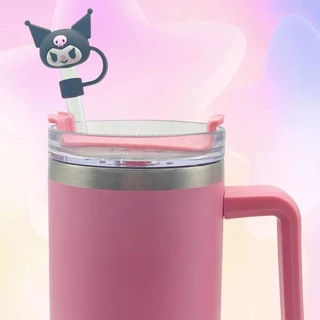 หมวกฟางสแตนลีย์10mm ปลอกฟาง Sanrio ปลั๊กกันฝุ่นเครื่องประดับถ้วยน่ารักการ์ตูนน่ารัก
