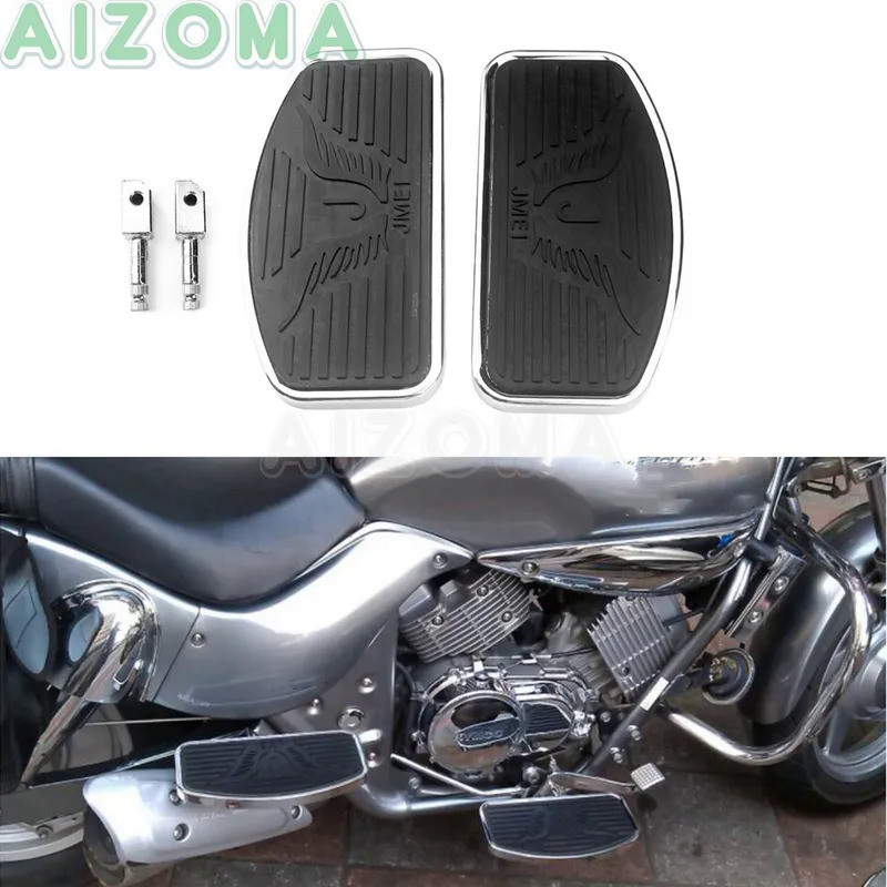 Mo 2x Rear Passenger Foot Pegs Floorboards Pedal FOR Harley Yamaha Virago XV125 XV250 Kawasaki Vulca