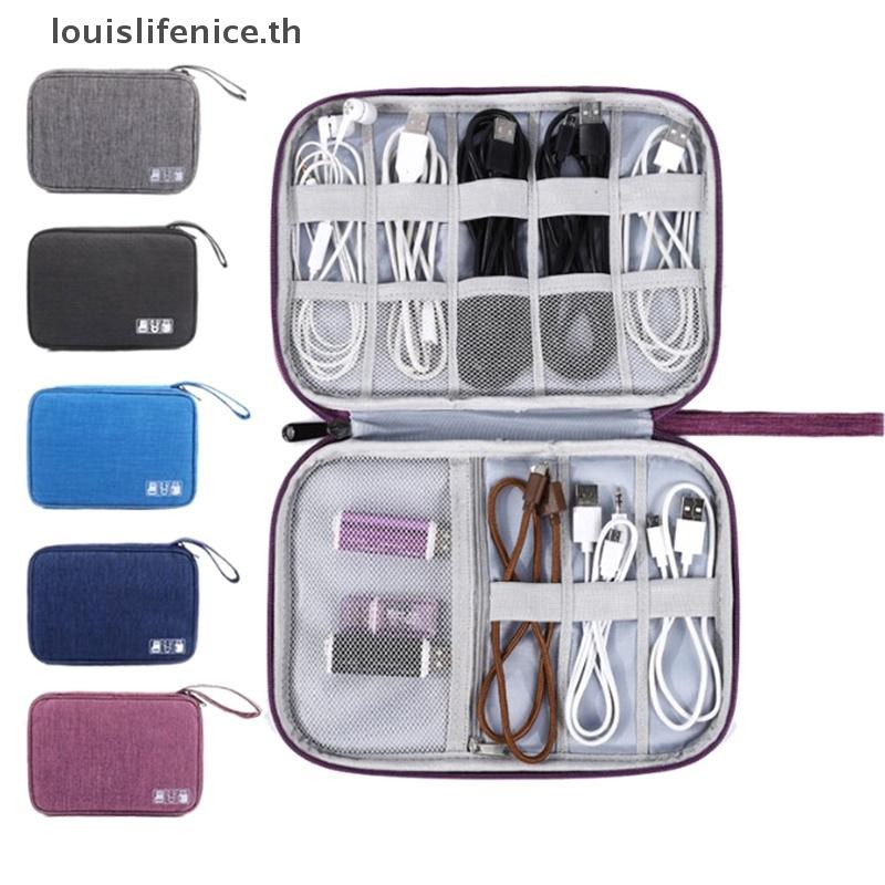 Lnneth แบบพกพากระเป๋าเดินทางกระเป๋ากันน้ํา USB กระเป๋าเก็บโทรศัพท์สาย Organizer หูฟังกระเป๋าถือกระเป๋าสาย Protector HOT