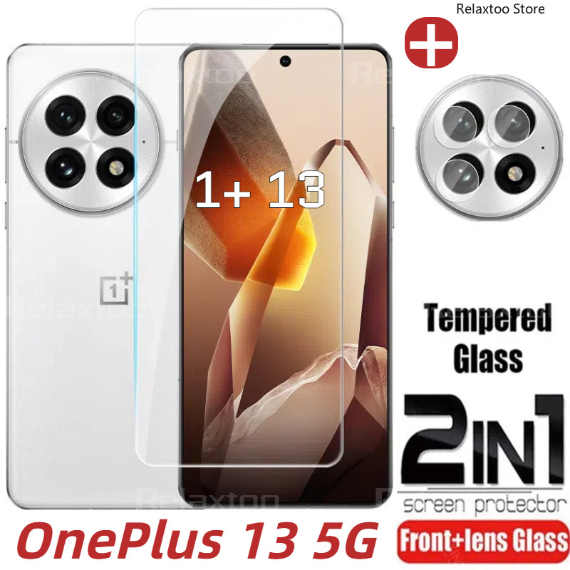 OnePlus13 5G 2in1 3Dโค้งกระจกนิรภัยสําหรับ1 + OnePlus 13 1 + 1,3 RT 13R 13T Oneplus13R Oneplus13T 5G