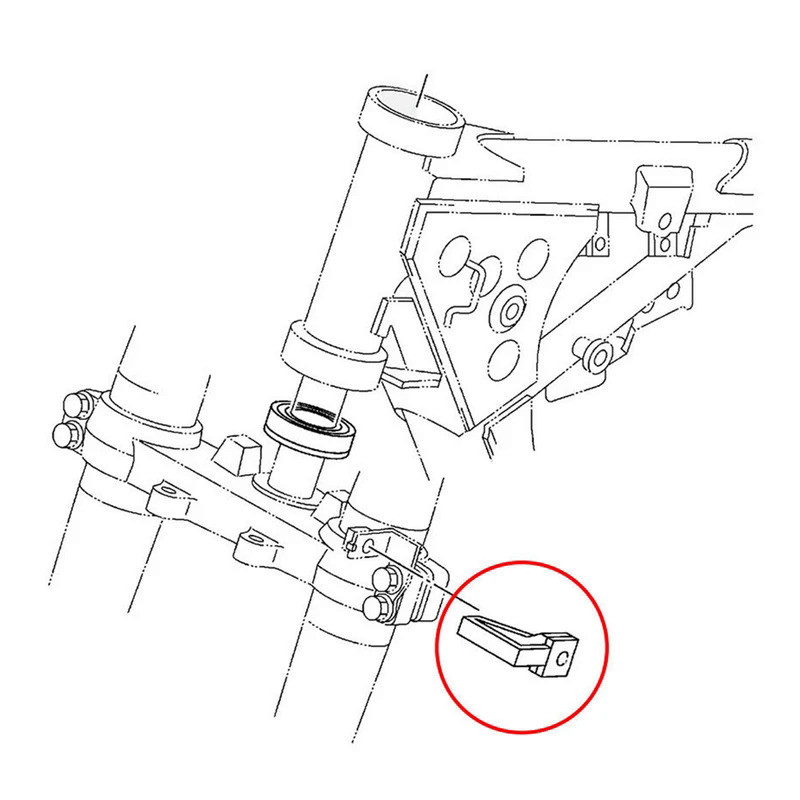 Mo Motorcycle Front Brake Cable Clamp Line Guide For Yamaha YZ125 YZ250 YZ250F YZ80 85 TTR125/L/E/LE WR250F WR450F WR400 - รูปที่ 3