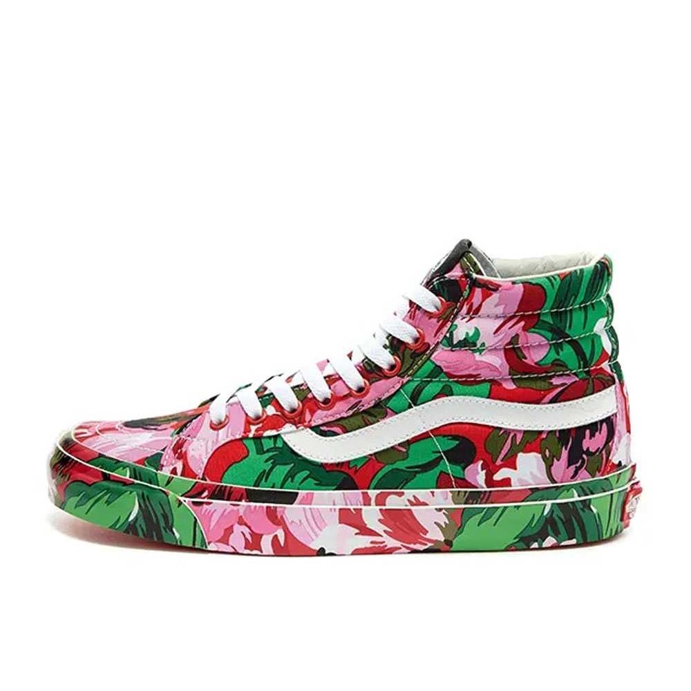 KENZO × VANS SK8-HI FLORAL RED & TRUE WHITE Unused