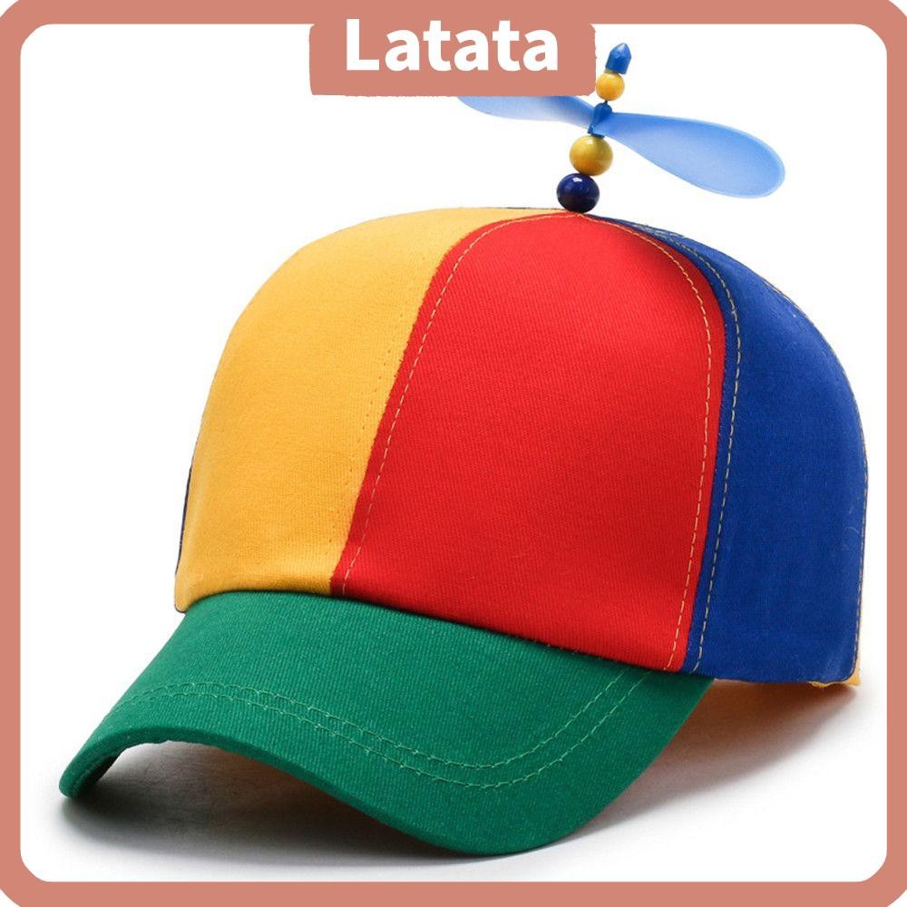 หมวกเบสบอล LATA, หมวก Snapback แมลงปอไม้ไผ่ตลก, เด็กผู้หญิง Rainbow เฮลิคอปเตอร์ใบพัด Sun Cap