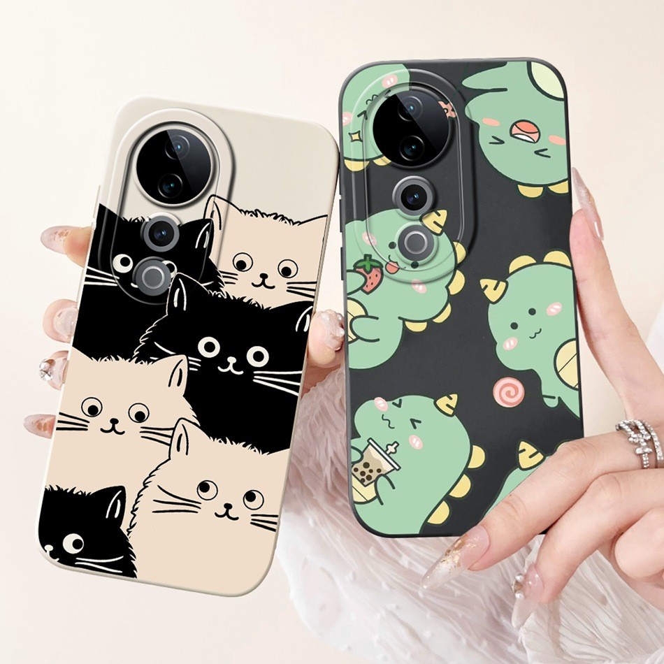 Vivo V40 Pro V40 V2347 V2348 นักบินอวกาศน่ารักแมวไดโนเสาร์การ์ตูนซิลิโคนอ่อนนุ่ม Jelly Case Vivo V 40 40Pro 5G เลนส์ป้องกันเคสโทรศัพท์