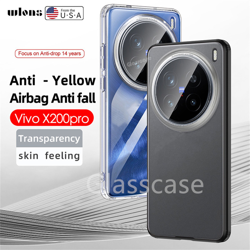 ปลอกสําหรับvivo X200 X 200 Pro Mini X200Pro X200ProMini VivoX200Pro 5G Anti-Scratchโปร่งใสFrostedเคสโทรศัพท์กันกระแทกป้องกันลายนิ้วมือปกหลัง