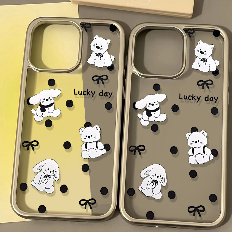 ใหม่ผีเสื้อโบว์กระต่ายรูปแบบเคสโทรศัพท์สําหรับiphone 15 14 13 12 16 Pro X XR XS MAX 7/8 Plus Se2020 คุณภาพสูงเคสโทรศัพท์