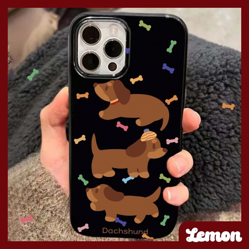 เคสมือถือ แบบนิ่ม ลายจุด Dachshund สําหรับ 15 15 Pro Max 14 Pro 14 Pro Max 13 13 Pro 13 Pro Max 11 12 12 Pro 12 Pro Max XR Xs Max 7P 8P