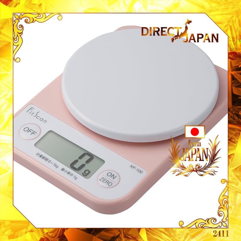 Tanita Kitchen Scale, Digital, Pink, 1kg, 1g intervals, for cooking.