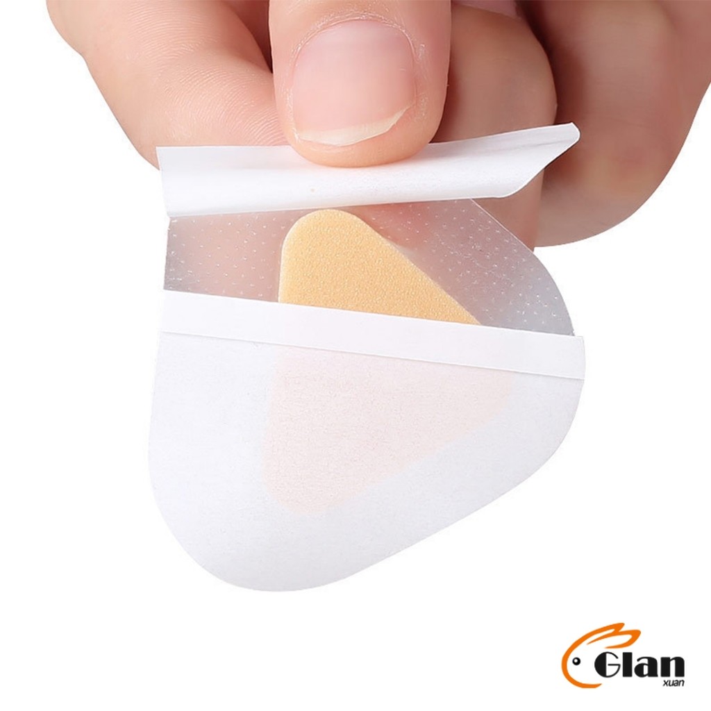 Glanxuan 10Pcs/pack สติกเกอร์เจล ป้องกันอาการการกัดของรองเท้า สําหรับติดเท้า นุ่มสบาย ไม่ทำร้ายผิว heel stickers