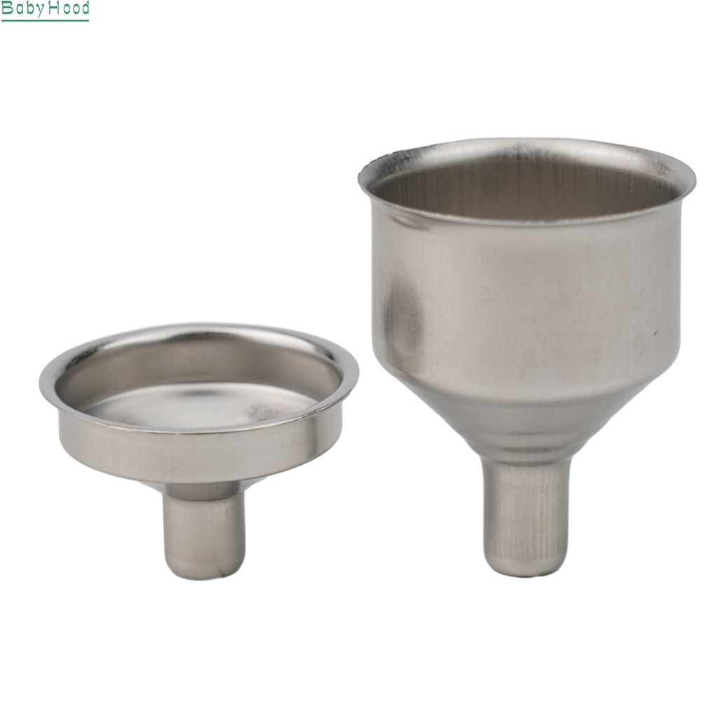 BABYHOODStainless Steel Hip Flask Funnel Oil Bottles Hopper for Kitchen Pocket Whisky