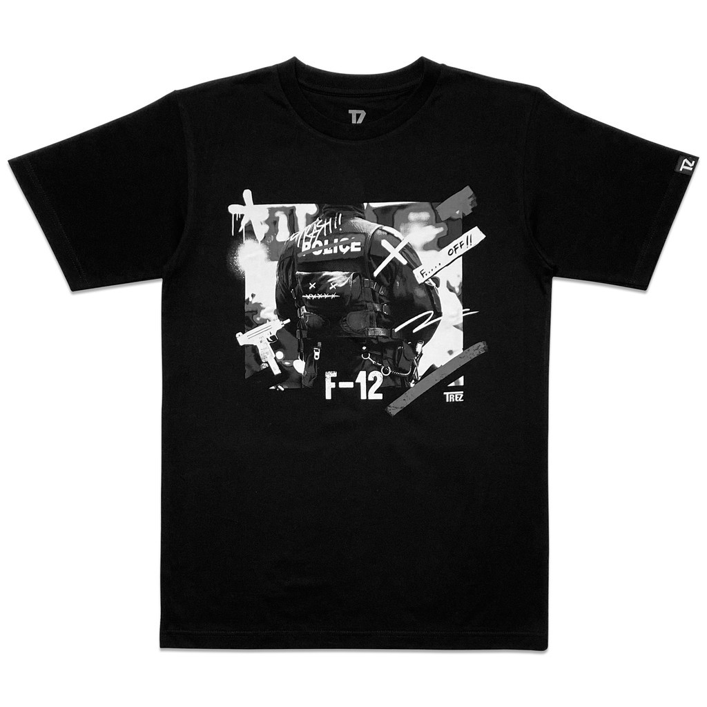 TZ worldwide FUCK-12 TEE - BLACK tee