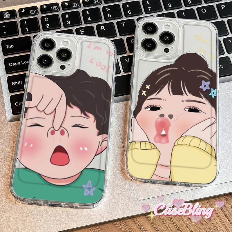 Casing for Samsung A05 A04 A03 A15 A14 A13 A12 Boy Girl Phone Case for SamsungA51 A50 A31 A21S A20 Clear Cover Funny