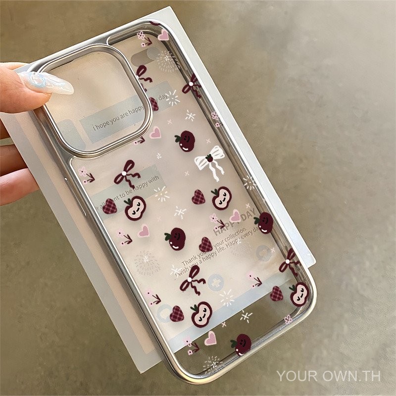 เปลือกคริสตัลชุบด้วยไฟฟ้าแบบเต็มหน้าจอรักเคสโทรศัพท์มือถือสำหรับ Apple 15/14/13PROMAX 12/11นุ่ม XR n8qx