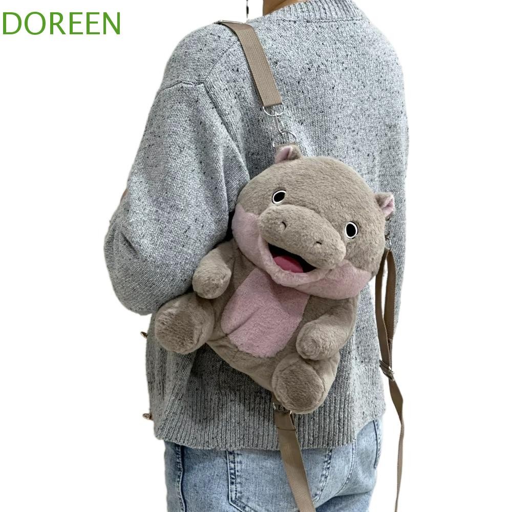 Doreen Moo Deng ของเล่นตุ๊กตา, หมูเด้งน่ารัก Angry Baby Hippo ตุ๊กตา, ตกแต่งบ้านท่านั่งยัดไส้การ์ตูน Pygmy Hippopotamus หมอนโซฟาเครื่องประดับ