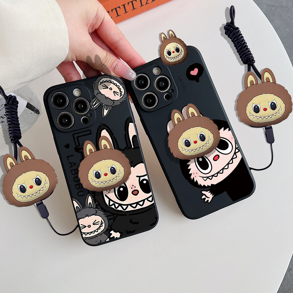 Vivo S1 Pro V17 V19 Neo V17 Pro V20 V21 4G V21 5G V21e V19 S7 V20 Pro V20 SE 4G Y73 2021 V21e 5G Labubu เคสโทรศัพท์ซิลิโคนอ่อนนุ่มกันกระแทกพร้อมสายคล้อง