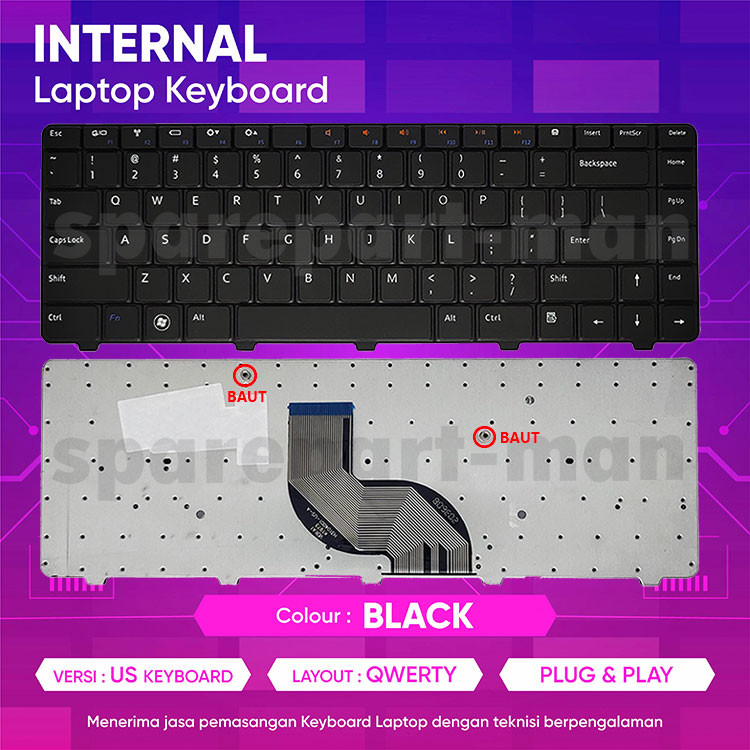 คีย์บอร์ดสําหรับแล็ปท็อป De Inspiron N4030 N4010 4010 M5030 N3010 N4020 N5030
