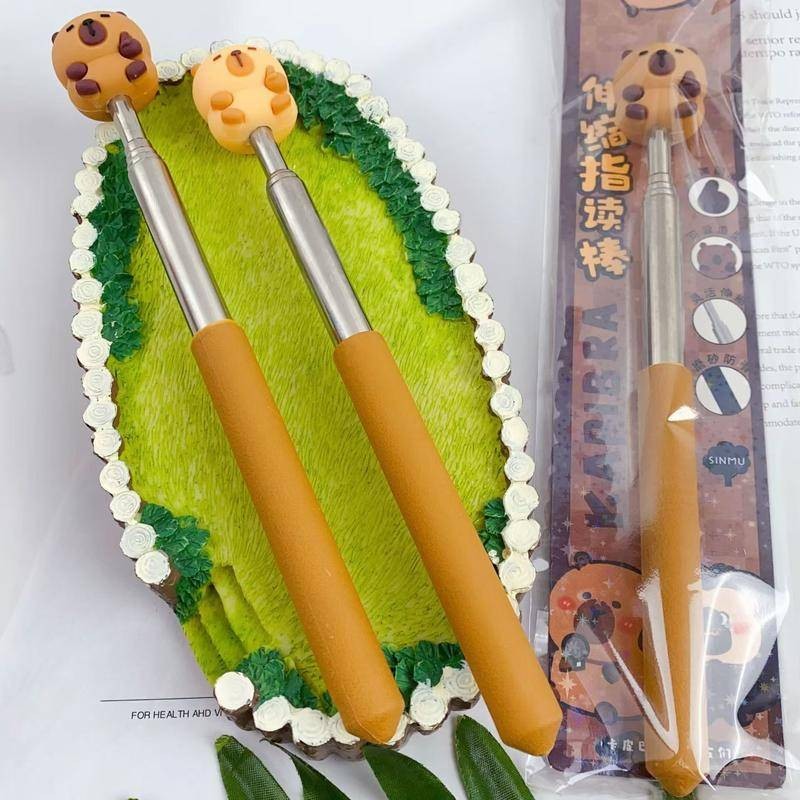 1 ชิ้น Capybara การ์ตูน Telescopic ครูตัวชี้ Anti-slip รูปนิ้วมือมือถือกระดานดํา Presenter Stick โรงเรียนห้องเรียนอุปกรณ์ ราคา ถูกที่สุด ดีลบีเคเค