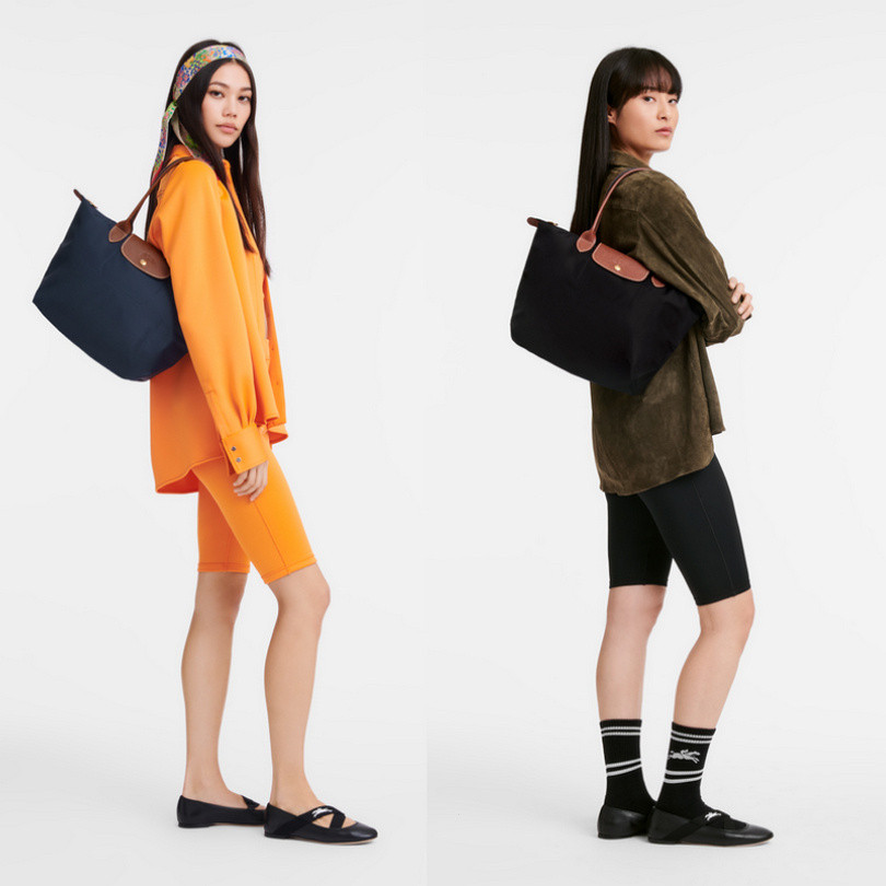 100% Longchamp lepliage original pouch Wandle & m handle tote bag ขนาด m long ear shopping bag กระเป๋าถือผู้หญิง