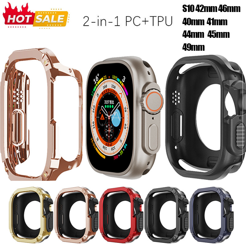 TPU + PC watchcase เข้ากันได้กับ Apple Watch Series 11 10 9 8 7 SE 6 5 4 Ultra 3 2 49 มม.46 มม.42 มม.41 มม.45 มม.40 มม.44 มม.