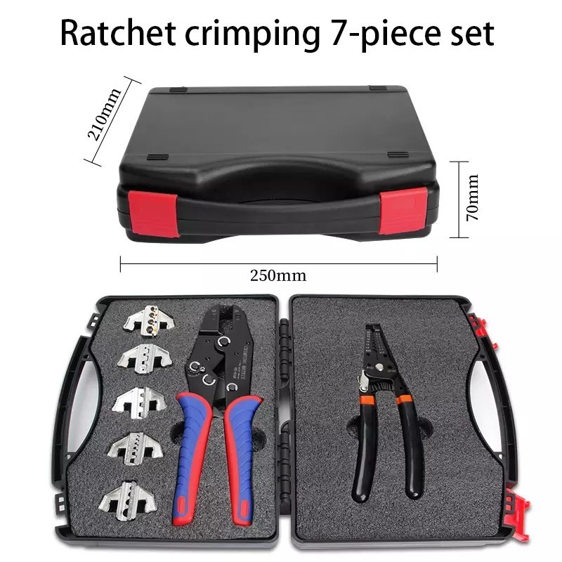 【waomenn_】ชุดคีมย้ำหางปลา สลิปต่อสาย แบบเปลี่ยนหัวได้ 5 แบบ CRIMPING PLIERS KIT/9CQK - รูปที่ 7