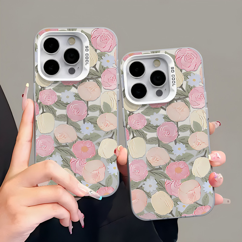 เคสออปโป้ เคสโทรศัพท์ For OPPO A31 A95 A38 A58 A3S A12E A15S A55 A78 A16K A16E A94 F19 PRO A74 F19 A54 ดอกไม้สีชมพู เคส