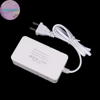 Myriadu 1PC US Plug 6 พอร์ต Multiport USB Charger 35W PD Type-C โทรศัพท์มือถือ Fast Charge Wall Chargers TypeC USB Hub อะแดปเตอร์ TH