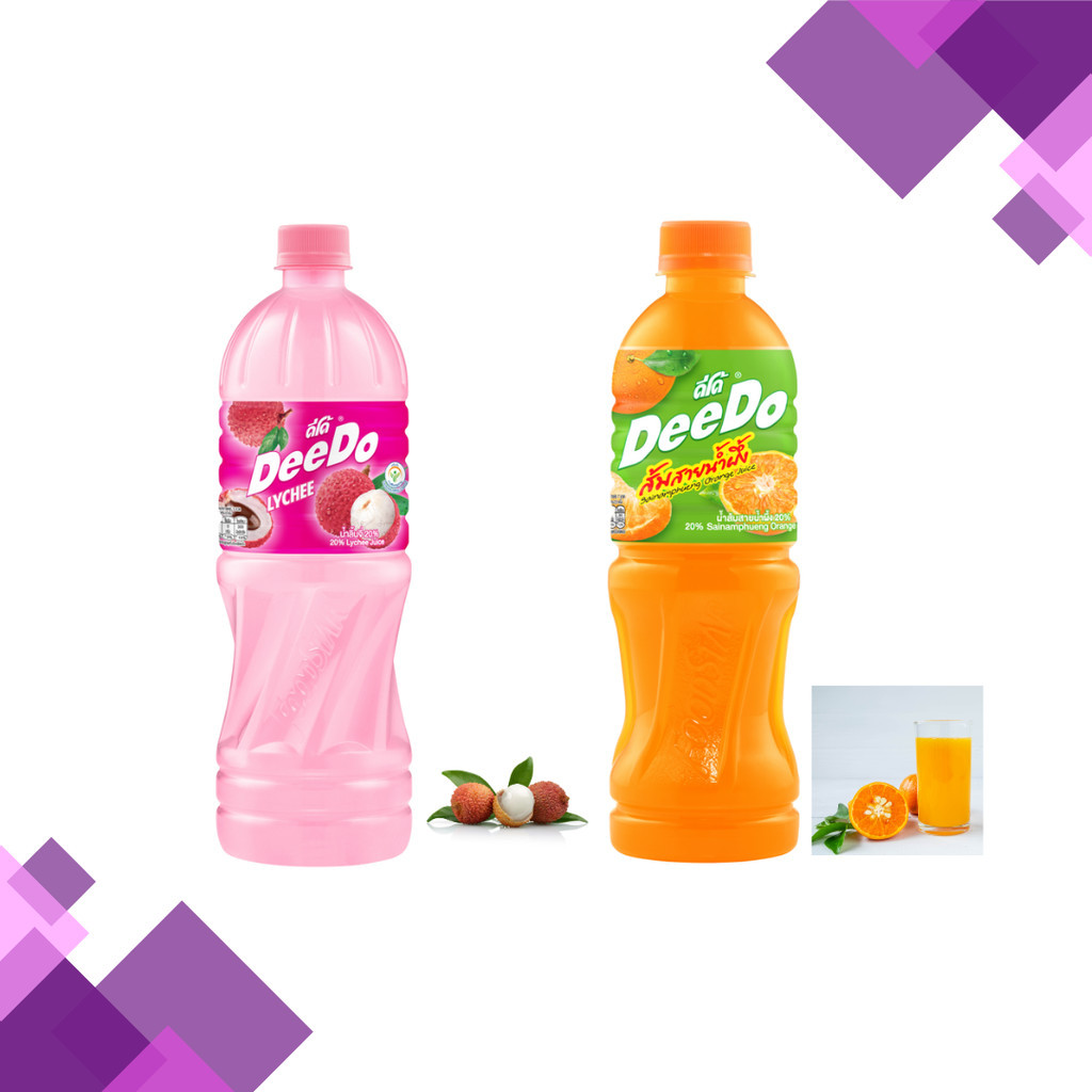 ดีโด้ น้ำส้มสายน้ำผึ้ง ลิ้นจี่ 450 มล.