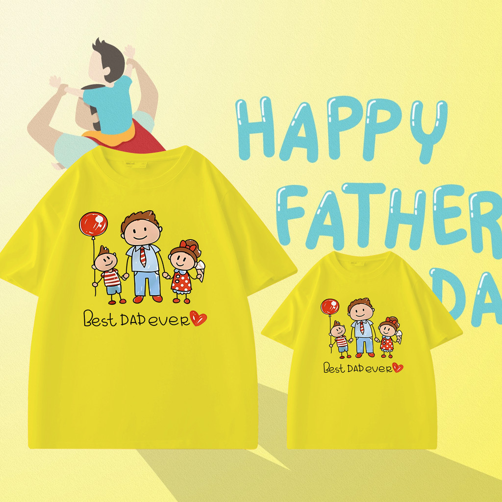 Father's Day T-shirt เสื้อยืดวันพ่อ เสื้อยืดครอบครัว คอตตอน คอมฟอร์ท S-5xl / 100-150 # 4