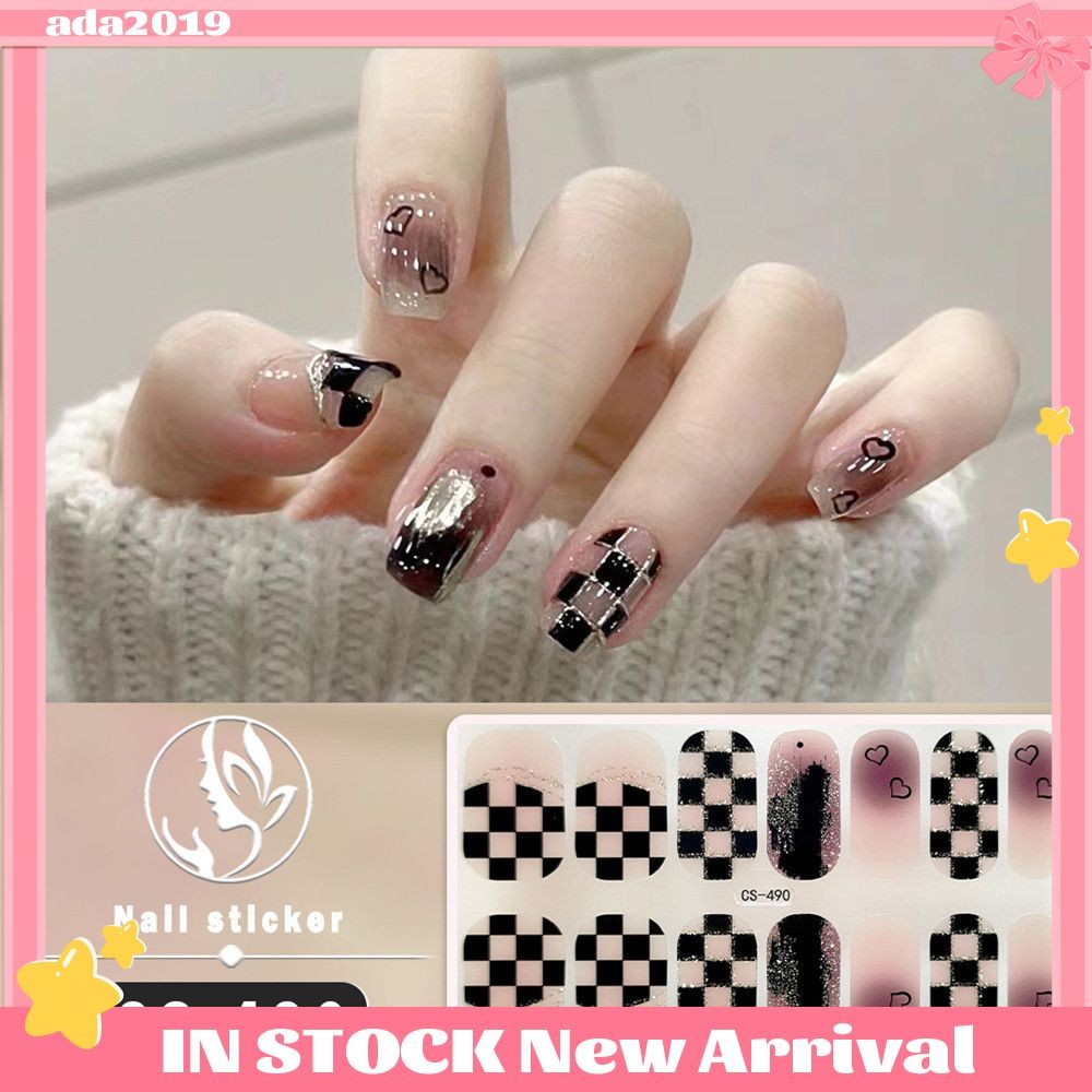 ฟิล์ม Full Gloss Nail Care Ice Nail Art สติกเกอร์ปลอดภัยและปลอดสารพิษ No bake สติ๊กเกอร์ติดเล็บแบบฉีก Ease Of ใช้ 9 รูปแบบ No-bake Nail Art สติกเกอร์