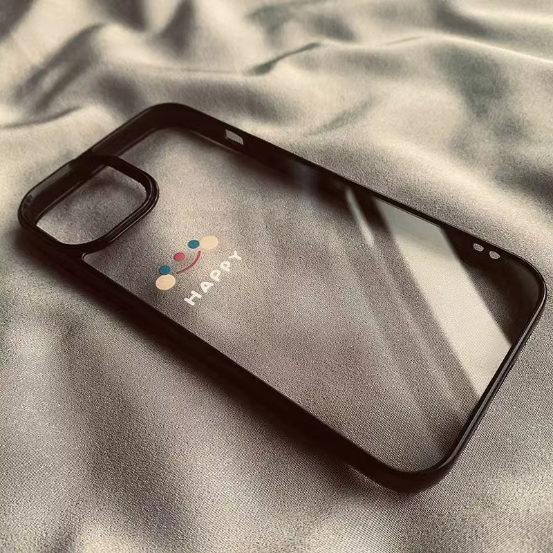 ปลอกสําหรับ Xiaomi Redmi 14C 13C 13 12 4G 10 Poco M6 X6 Pro 4G X5 C65 Redmi หมายเหตุ 14 13 Pro Plus 5G 12 11 Happy Simple Smiling Face Clear Hard ซิลิโคนกันกระแทก - รูปที่ 3