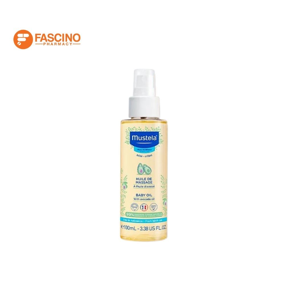 MUSTELA Baby Oil ออยล์สำหรับนวดผิวเด็กทารก ให้ความผ่อนคลาย เพิ่มความชุ่มชิ้น (100ml.)