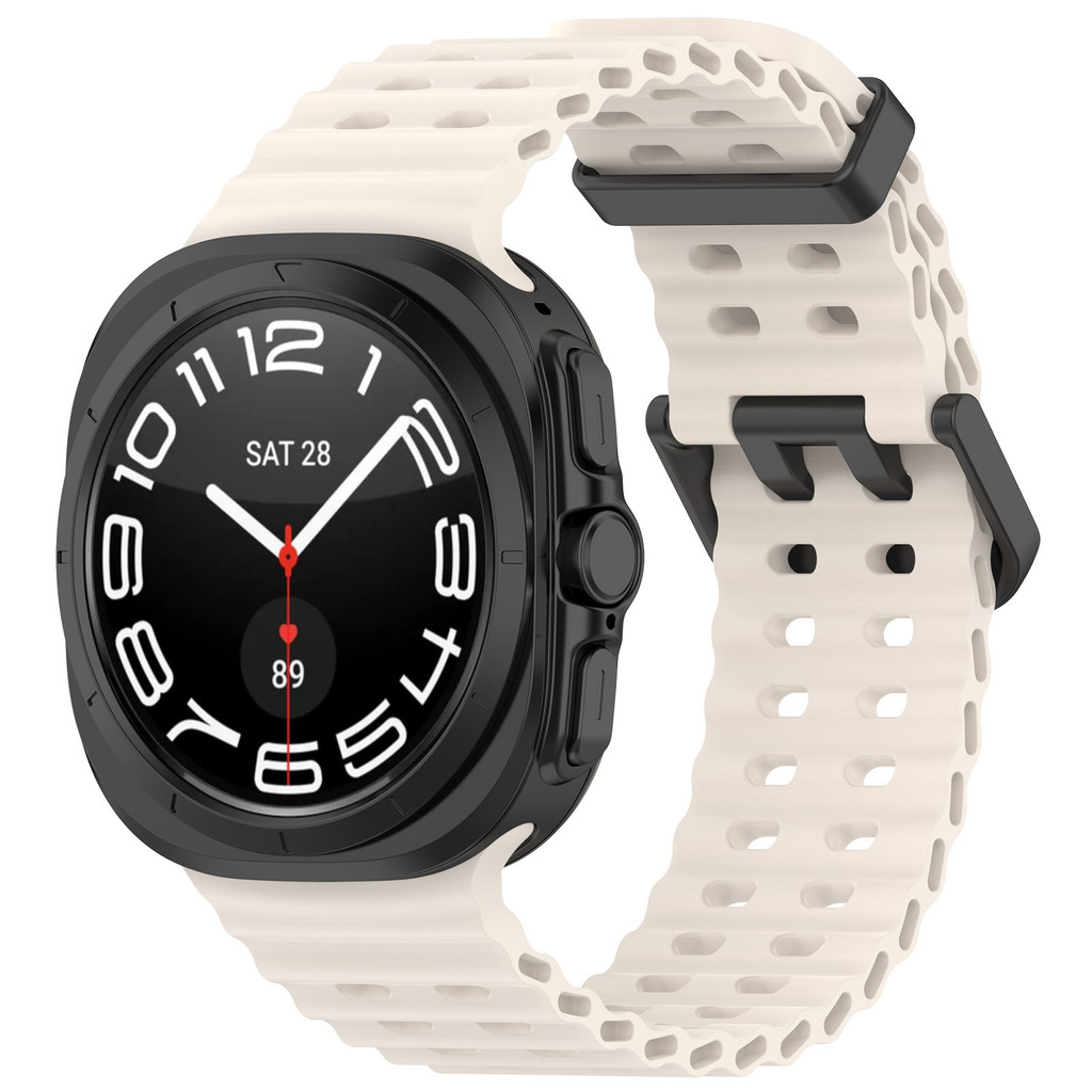 Ocean สายซิลิโคนสําหรับ Samsung Galaxy Watch 7 ultra Strap 47 มม.สร้อยข้อมือกีฬา Galaxy Watch ultra Strap 47 มม.