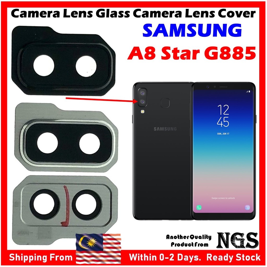 (พร้อมกรอบ) เลนส์กล้องฝาครอบเลนส์กล้อง Fit สําหรับ SAMSUNG Galaxy A8 Star G885 G8850 G885F
