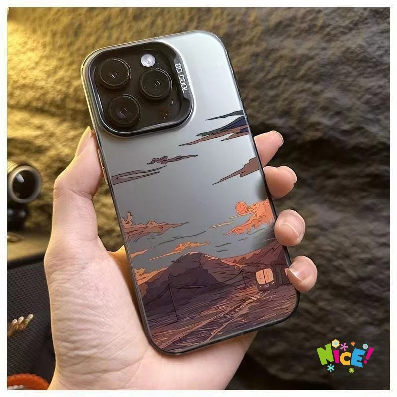 💖💖พระอาทิตย์ตกดินยามเย็นป้องกันฝุ่นสำหรับ iPhone16 15 14 13 12 11 Pro MAX XSMax XS XR X 7P 8Plus-MSC