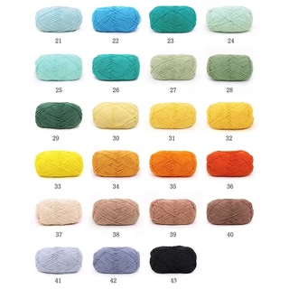 ไหมพรม 2ply คอตตอนนมเส้นเล็ก 40 กรัม พร้อมส่ง
