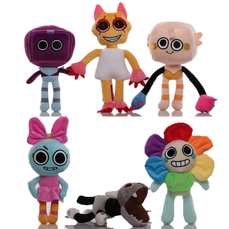 25 ซม.-32 ซม.Dandys World Plush น่ารัก Dandy World Scrap ตุ๊กตาสยองขวัญเกม Goob Pebble Plushie นุ่มห