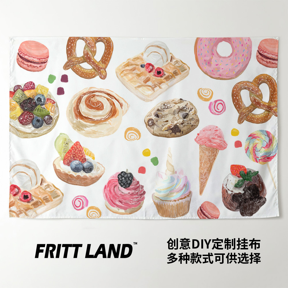 ผ้าคลุมผนังพื้นหลังสำหรับตกแต่งร้านอาหารและร้านขนมเค้ก