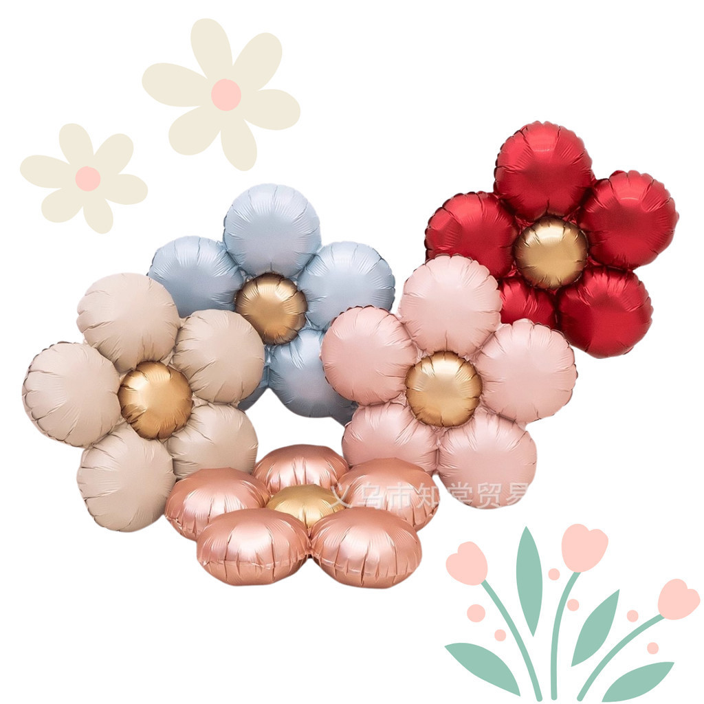 แพ็ค3ชิ้น ลูกโป่งฟอยล์ดอกไม้  ขนาด16นิ้ว ดอกไม้สีพาสเทล ใช้ประดับตกแต่ง (FW) ราคา ถูกที่สุด ดีลบีเคเค แกลเลอรีภาพที่ 2