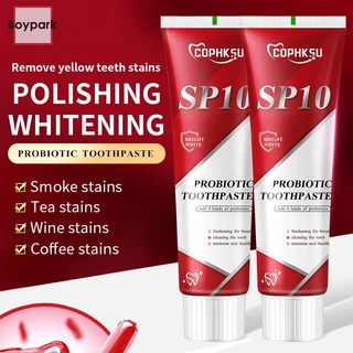Boypark SP-10ยาสีฟัน ลดฟันเหลือง ฟันขาว ขจัดกลิ่นปาก ป้องกัน ฟอกสีฟั โปรไบโอติกยาสีฟ