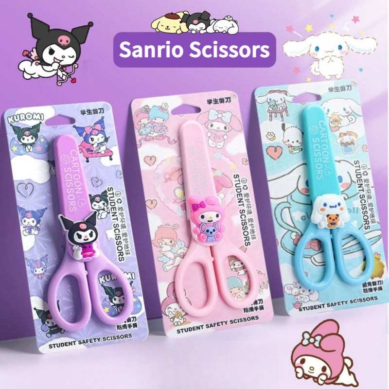 การ์ตูน Sanrio กรรไกรนักเรียนอนุบาล Handmade DIY กรรไกรหัวกลม ราคา ถูกที่สุด ดีลบีเคเค แกลเลอรีภาพที่ 2