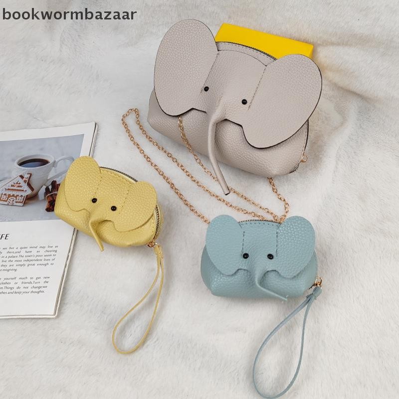 [BOK] แฟชั่นเกาหลีใหม่สีทึบหนัง PU กระเป๋าโทรศัพท์ Mini Elephant กระเป๋าสะพายข้างสุภาพสตรีน่ารักกระเป๋าลําลองสําหรับผู้หญิง [TH]