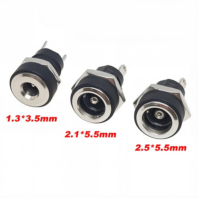 10pcs DC-022B DC Power Jack Socket หญิงแผง Mount Connector 5.5 มม.* 2.1 มม.5.5x2.5 มม.DC022B Connect