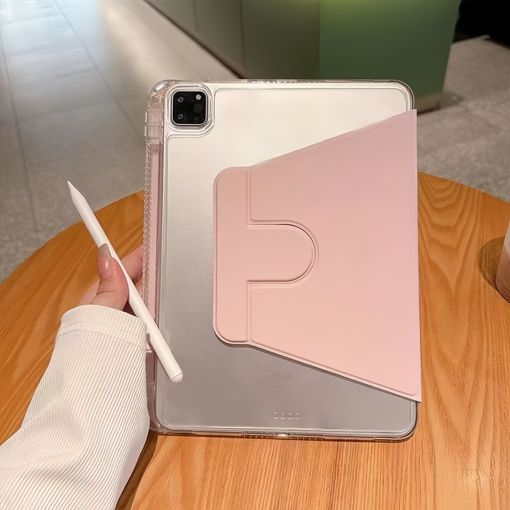 เคสไอเเพด for gen10 gen11 Air4 Air5/6/7 gen7 gen8 gen9 pro11 2018 2020 2022 ใสและโปร่งแสง 360°หมุนตั้ง/นอนได้ case ipad