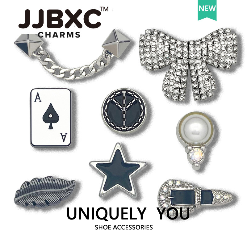 JJBXC cross จิบบิท โลหะโบว์เพชร สายสร้อยแฟชั่น จิ๊บบิท ตัวเท้า cross